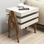 Hanah Home Juego de Mesas Nido Roma - Nogal y Crema